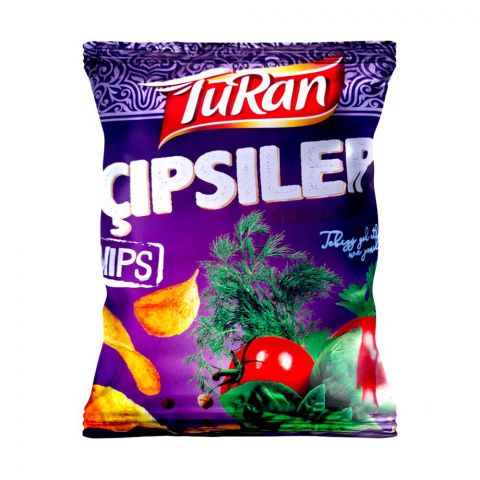 Çipsiler Turan ýeralmadan tebigy gök otly we pomidorly, 120 gr