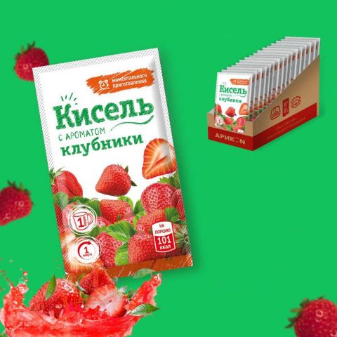 Кисель с ароматом клубники 27г