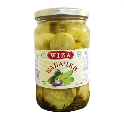 Kesilip marinada ýatyrylan kabaçkiler "Wiza" 720 gr