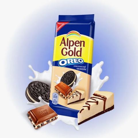Плитка Alpen Gold Oreo Классический чизкейк молочная 90 г,