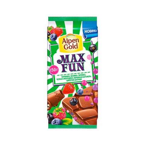 AlpenGold MaxFun partlaýjy karamel, ýertudana, malina, çernika 150g