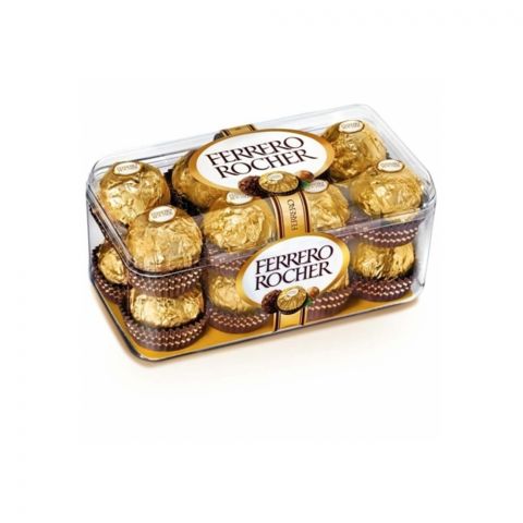 Ferrero Rocher süýt şokoladlary, krem ​​we hoz bilen doldurylan