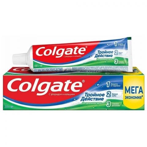Diş pastasy Colgate "Üçugurly täsir" tebigy narpyzly 219g