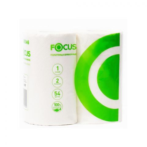 Бумажные полотенца Focus towel, 1 слой, 2 рулона
