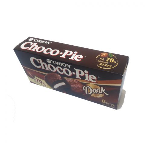 Orion Choco-Pie Dark 70% kakaoly konditer önümi 6sanly (180g)