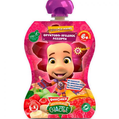 Püre "Маленькое счастье" Фиксики miweli assorti 90 gr