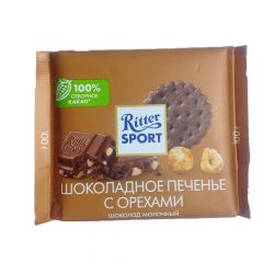 "Ritter Sport" şokolad kökeli we tokaý hozly süýtli şokolady 100g